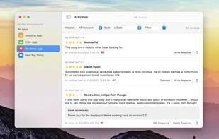 View all of your app reviews