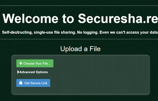 Securesha.re screenshot 1
