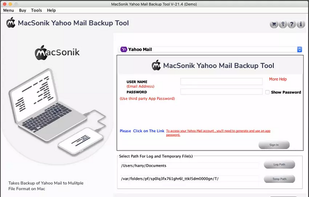 MacSonik Yahoo Mail Backup Tool screenshot 1