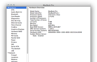 System Information page