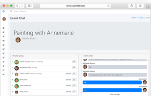 Desktop chat + activity schedule