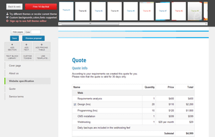 NiftyQuoter screenshot 2