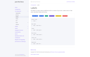 Just the Docs screenshot 1