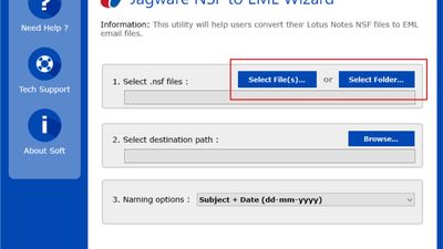 Jagware NSF to EML Wizard screenshot 1