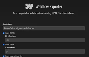 Webflow-Exporter screenshot 1