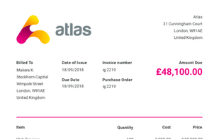 Invoice Template screenshot 1