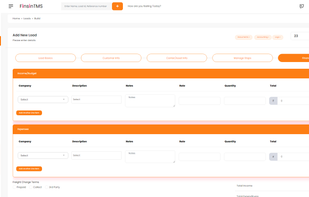This is financial section of load for carrer and customer.