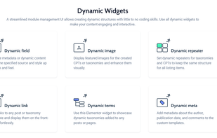 Dynamic widgets