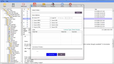 Sysvita OST To PST Converter software allow multiple saving option with split large OST file into small PST files