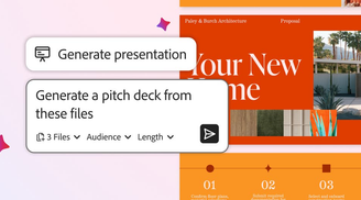 You can now generate presentations and audio podcasts from your documents in Adobe Acrobat image