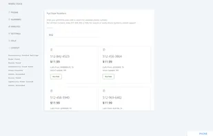 Purchasing a local number.