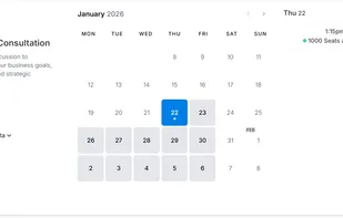 You can book your meetings easily by choosing available slots.
