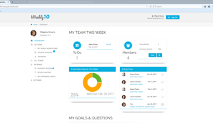 Manager dashboard overview displaying To Do List, Team Overview and Activity Feed