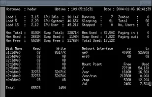 libstatgrab screenshot 1