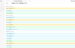 Agenda view