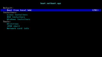 netboot.xyz screenshot 1