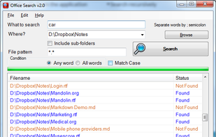 Office Search screenshot