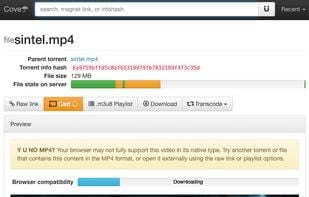 Transcoding Sintel