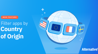 You can now check and filter apps by their Country of Origin on AlternativeTo! image