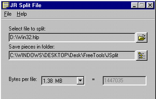 JR Split File screenshot 1