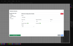 Manage material libraries