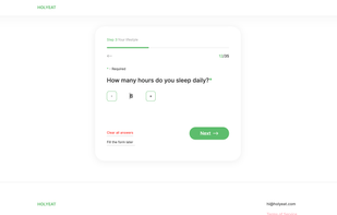 Fill out the form with preferences