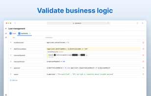 Validate business logic