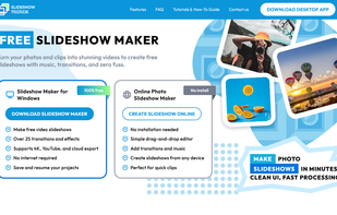 Free slideshow maker website main page