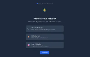 Welcome screen highlighting automatic protection, lightning-fast performance, and smart whitelist features