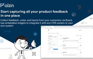 Collect feedback, votes, and inputs from your customers via Board. Use embedded widgets to integrate it with any CMS system or your own system