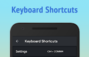 Customizable keyboard shortcuts.