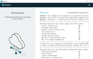 Minarca Agent backup logs
