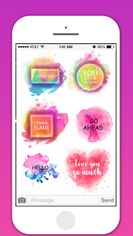 Watercolor Greetings Stickers for iMessage screenshot 2
