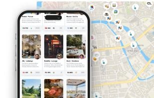 Tipsiti directory featuring local places in mobile view