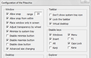 Configuration of The Pitaschio
