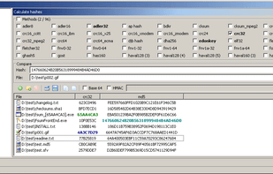 Calculate files hashes