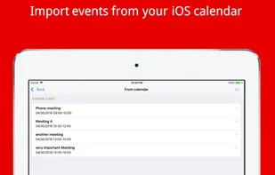 Import events from your iOS calendar