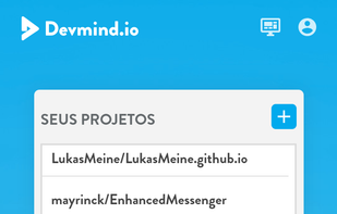 The Project Selection screen (mobile version)