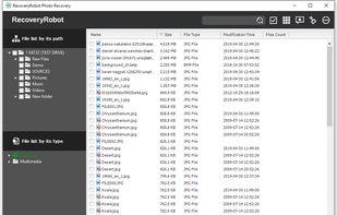 RecoveryRobot Photo Recovery - Result List