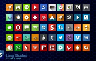 Long Shadow Icon Pack screenshot 3