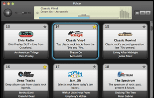 The Channel Guide shows current listings for channels and songs.