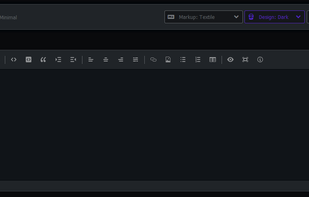 The dark version of the default design.