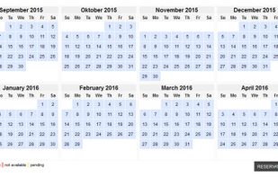 Availability Booking PHP Calendar screenshot 2