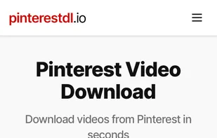 Pinterest Video Downloader