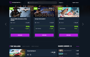 Bestgameprice.net Homepage