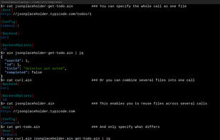 Screenshot displaying that ain can combine over several files