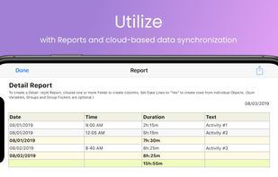 Utilize: with Reports and cloud-based data synchronization