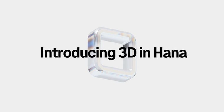 Spline adds 3D capabilities to its real time design canvas Hana image