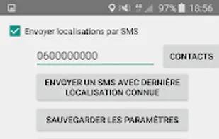 Android GPS to SMS screenshot 1