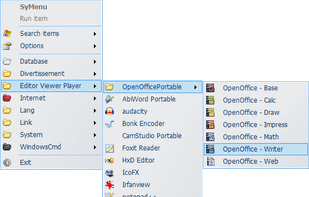 Here's what SyMenu looks like